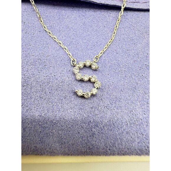 "S" Silver plated neckless - Picture 2 of 3